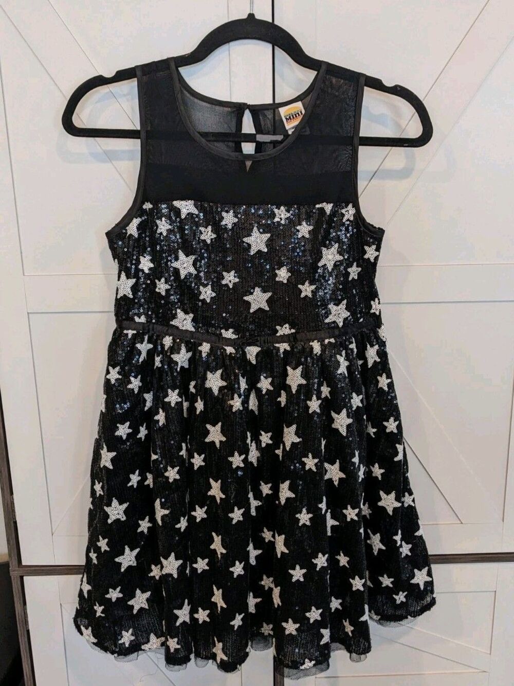 Harajuku Mini Target Girls Sequin Star Dress Black 14-16 Party Graduation